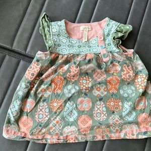 Matilda Jane ruffle sleeve tunic top toddler size 6